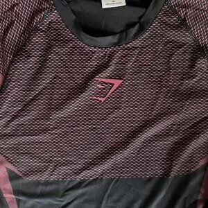T-shirt De Sport Gymshark Onyx V5 - Couleur Noir/Rouge, Taille L, Neuf Avec étiquettes